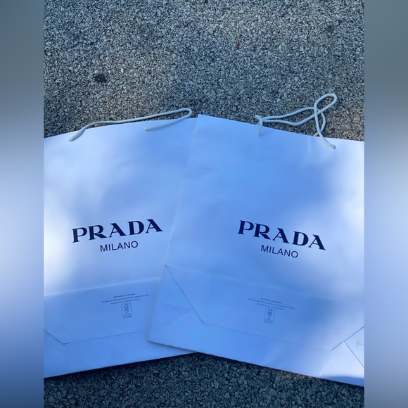 Prada Elegant White Shopping Bags - Picture 1 of 1
